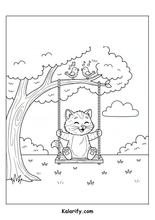 Sample Cat Coloring Page 2