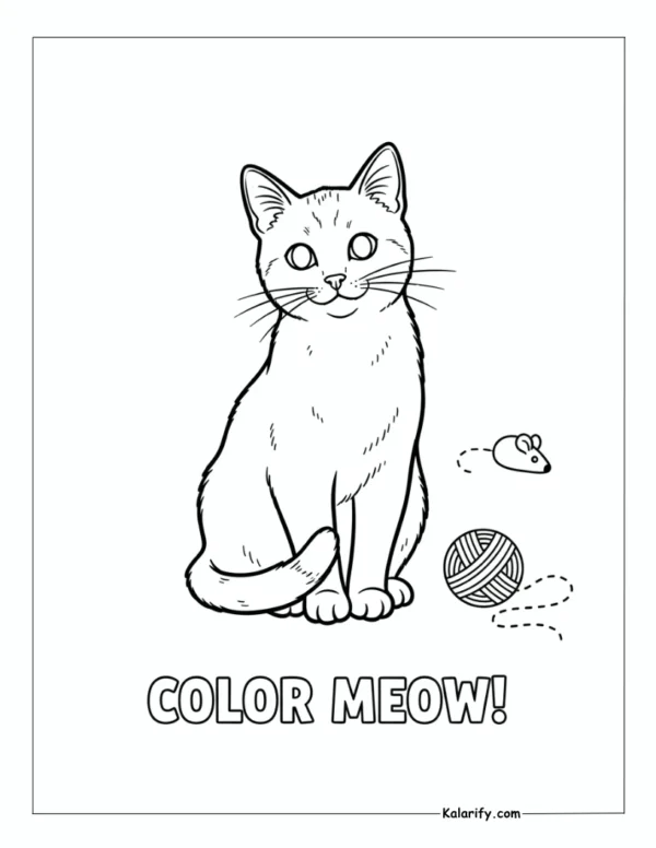 Color Meow coloring page