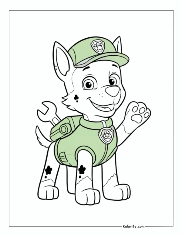 Free Paw Patrol Rocky coloring page