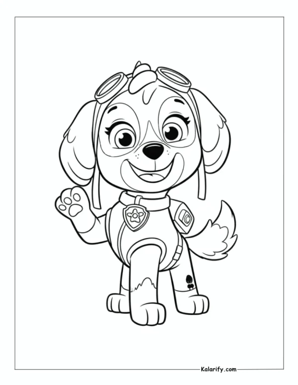 Skye free Paw Patrol coloring page