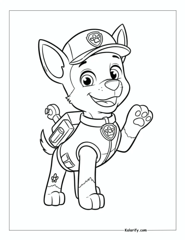 Tracker Paw Patrol coloring pages